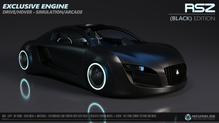 Second Life Marketplace - [SALE -25%] RSZ CAR (Black) [Neurolab Inc.]